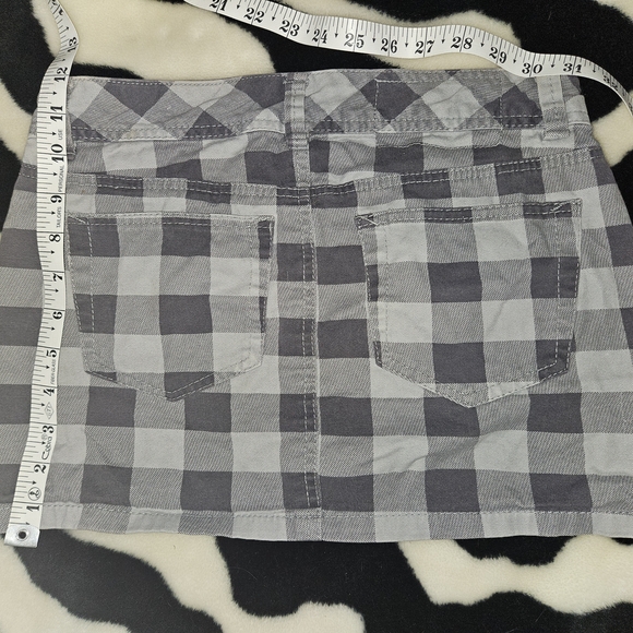 Miley Cyrus And Max Azria Gray Checkered Plaid Mini Skirt Vintage - Picture 5 of 6